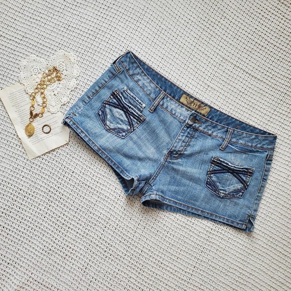 Insane lowrise y2k denim mini shorts